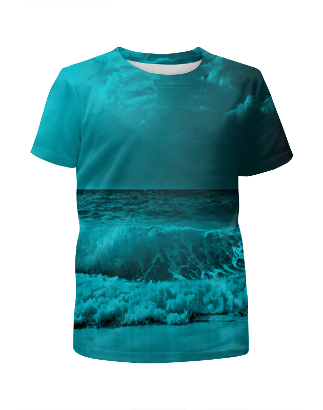 Printio Футболка с полной запечаткой для девочек Морские волны printio футболка с полной запечаткой для мальчиков морские волны