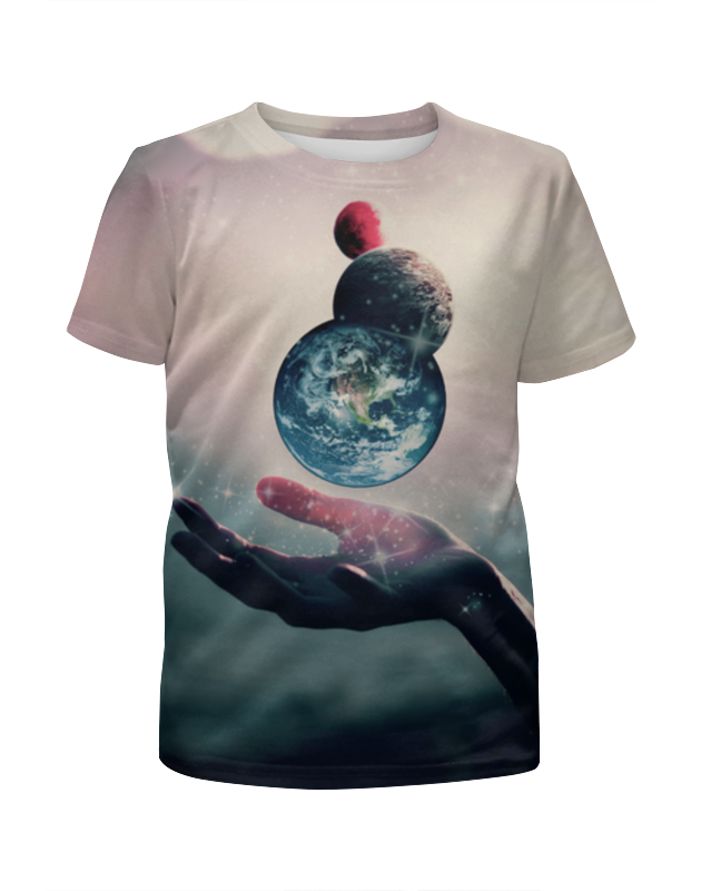 Printio Футболка с полной запечаткой для девочек Планеты printio футболка с полной запечаткой для девочек айда купаться