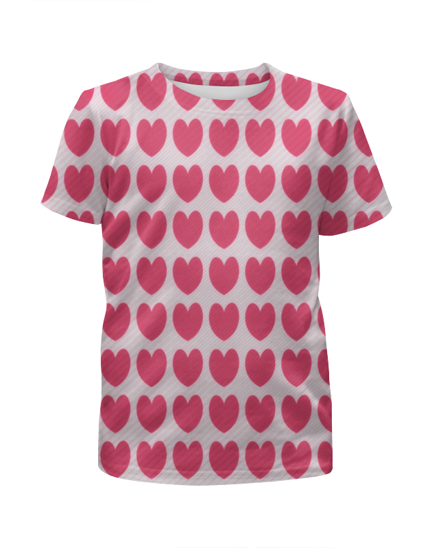 Printio Футболка с полной запечаткой для девочек Розовое сердце printio футболка с полной запечаткой для девочек розовое сердце