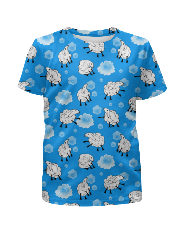 Printio Футболка с полной запечаткой для девочек Овечки и облака printio футболка с полной запечаткой для мальчиков спящие овечки