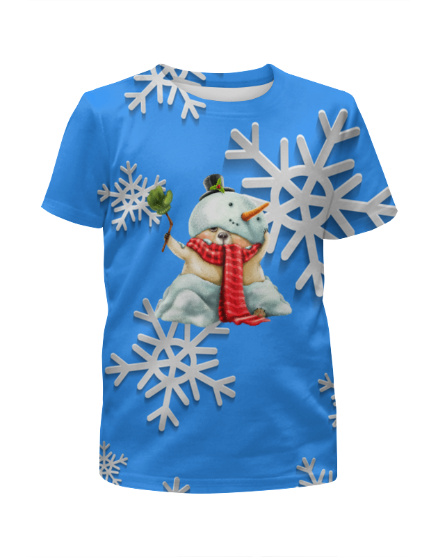 Printio Футболка с полной запечаткой для девочек Снеговик printio футболка с полной запечаткой для девочек снеговик