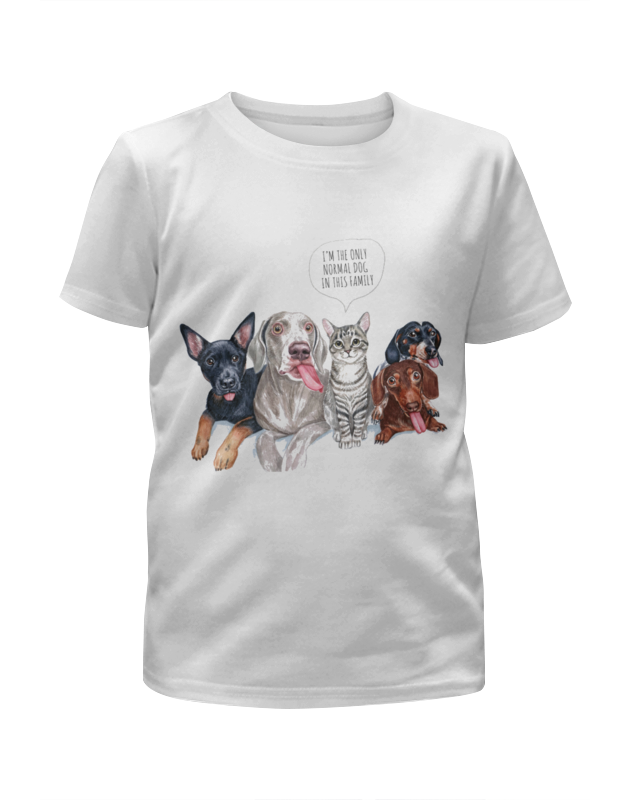 Printio Футболка с полной запечаткой для девочек Животные коты собаки printio футболка с полной запечаткой для девочек коты мыши и собаки
