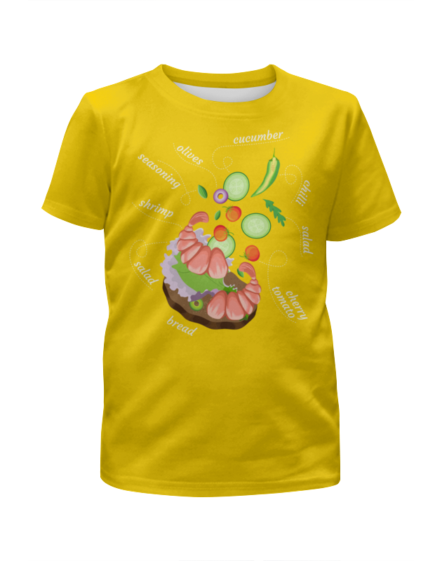 Printio Футболка с полной запечаткой для девочек Приготовим? ;) мужская футболка много креветок l желтый