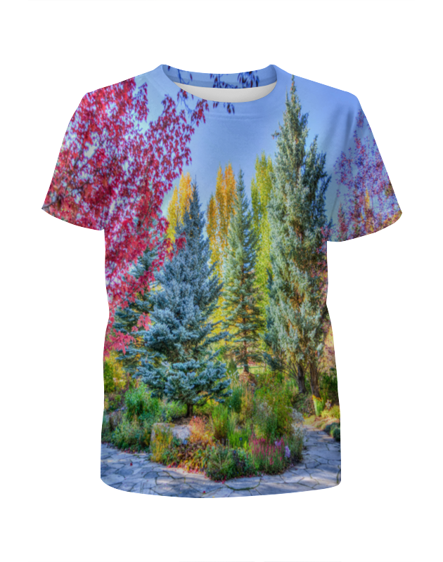 Printio Футболка с полной запечаткой для девочек Деревья в красках printio футболка с полной запечаткой мужская деревья в красках