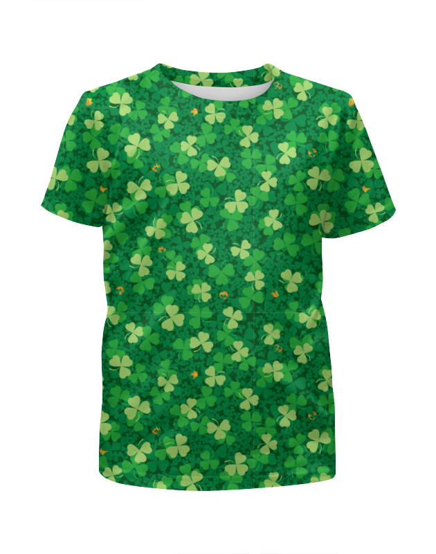 Printio Футболка с полной запечаткой для девочек Клеверная поляна printio футболка с полной запечаткой мужская зеленая поляна