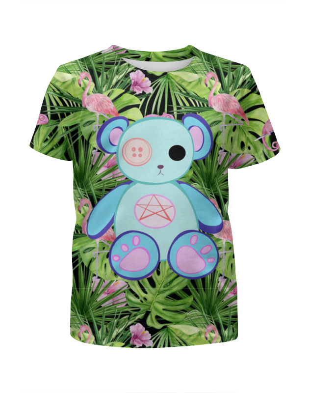 Printio Футболка с полной запечаткой для девочек Мишка printio футболка с полной запечаткой для девочек мишка с бабочкой