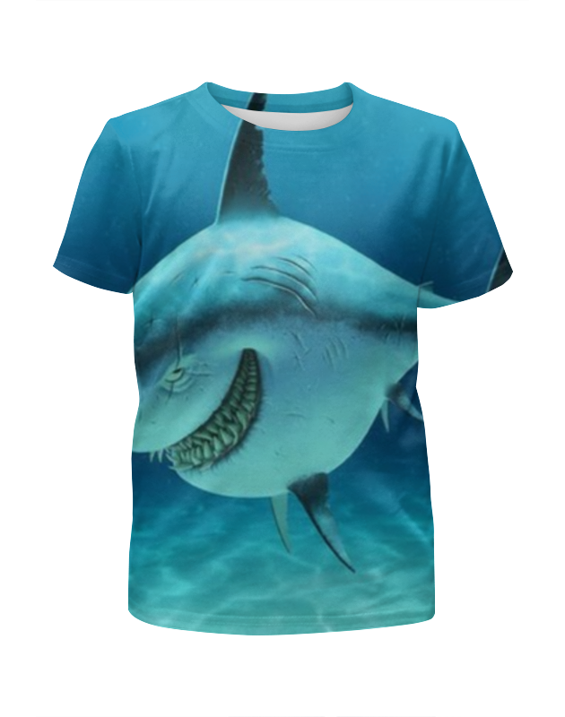 printio футболка с полной запечаткой для девочек акула и дельфинчик Printio Футболка с полной запечаткой для девочек Акула
