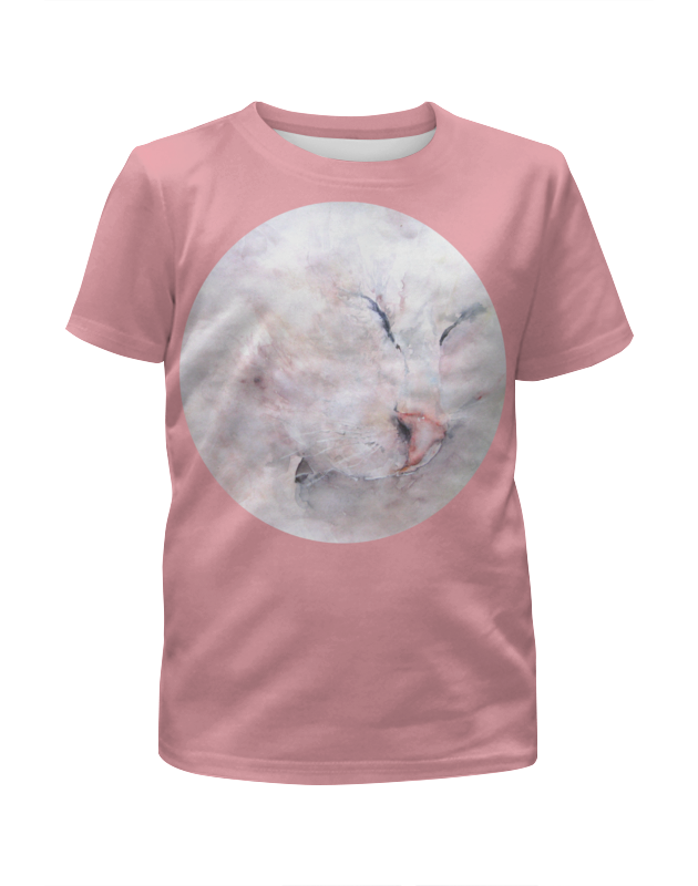 printio футболка с полной запечаткой для девочек сами с усами Printio Футболка с полной запечаткой для девочек Сплюшка. спящая кошка
