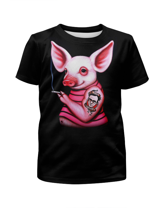 printio футболка с полной запечаткой для девочек свинка розита из зверопой Printio Футболка с полной запечаткой для девочек Неформальная свинка