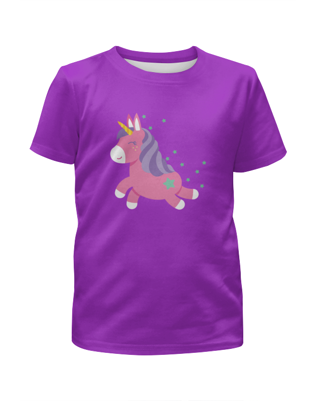 Printio Футболка с полной запечаткой для девочек Единорог printio футболка с полной запечаткой для девочек розовый единорог