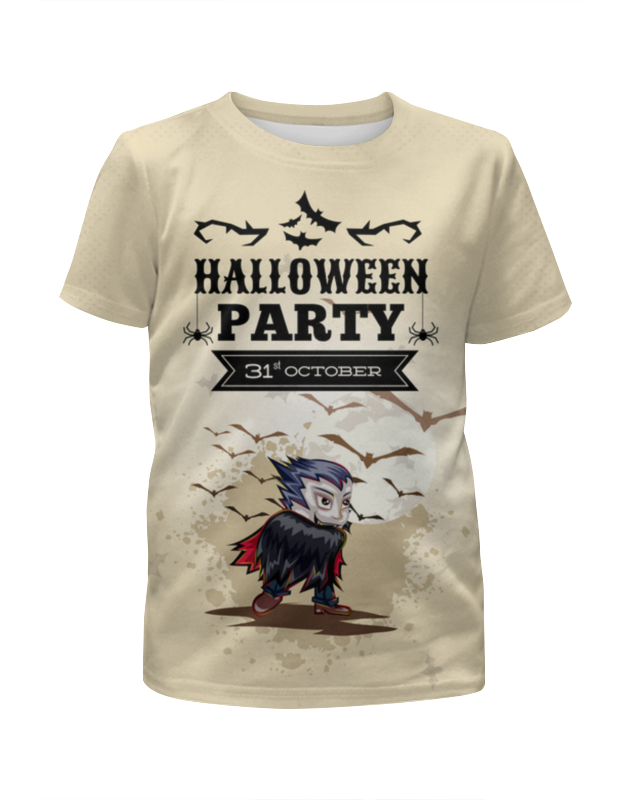 Printio Футболка с полной запечаткой для девочек Halloween party цена и фото