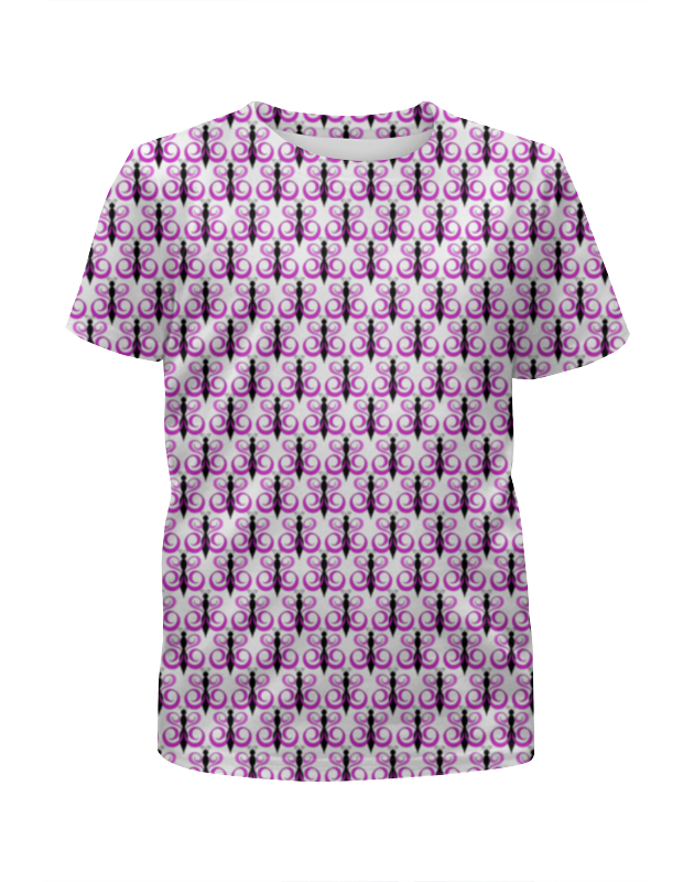 Printio Футболка с полной запечаткой для девочек Бабочки printio футболка с полной запечаткой для девочек фиолетовые цветы