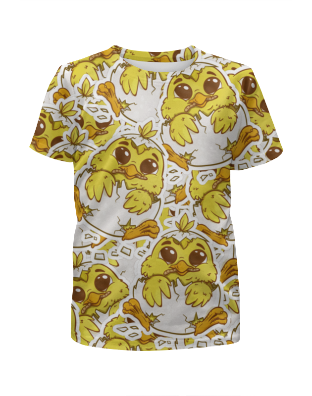 Printio Футболка с полной запечаткой для девочек Цыпленок printio футболка с полной запечаткой для девочек яйца динозавра