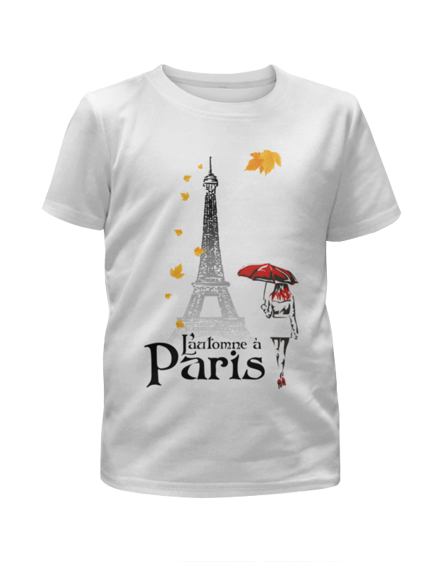 Printio Футболка с полной запечаткой для девочек Осень в париже.