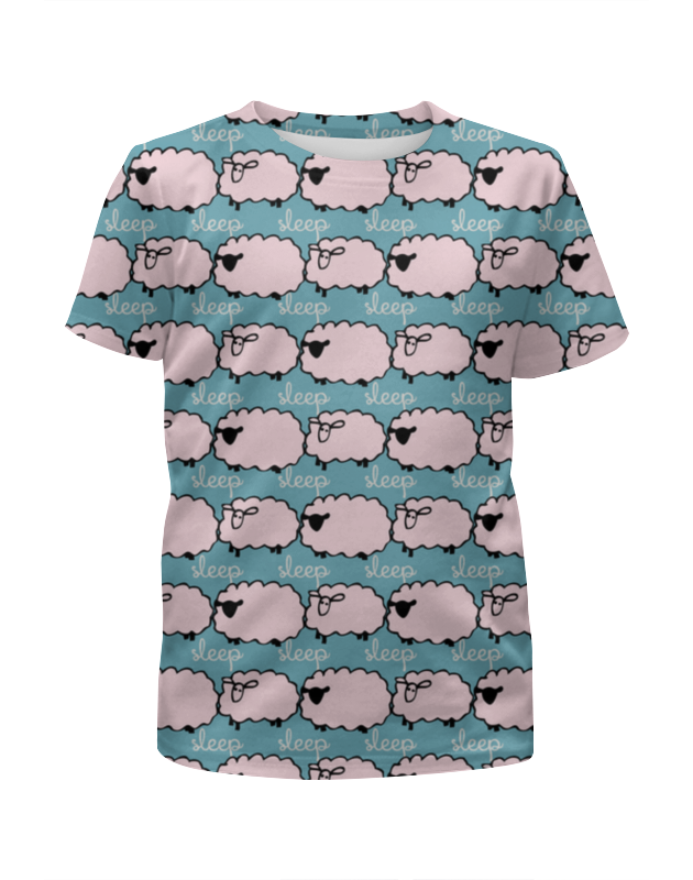 Printio Футболка с полной запечаткой для девочек Спящие овечки printio футболка с полной запечаткой для девочек сон розы