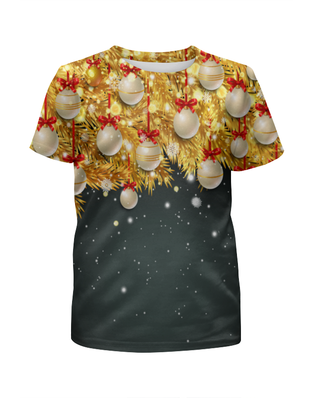 Printio Футболка с полной запечаткой для девочек Новогодние украшения printio футболка с полной запечаткой женская новогодние украшения