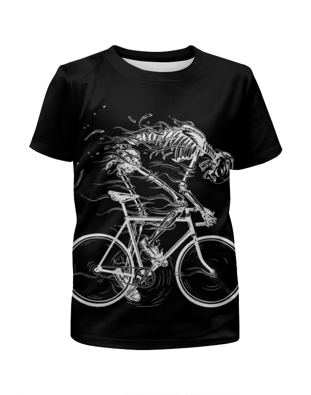 Printio Футболка с полной запечаткой для девочек Skeleton biker printio футболка с полной запечаткой для девочек biker brothers