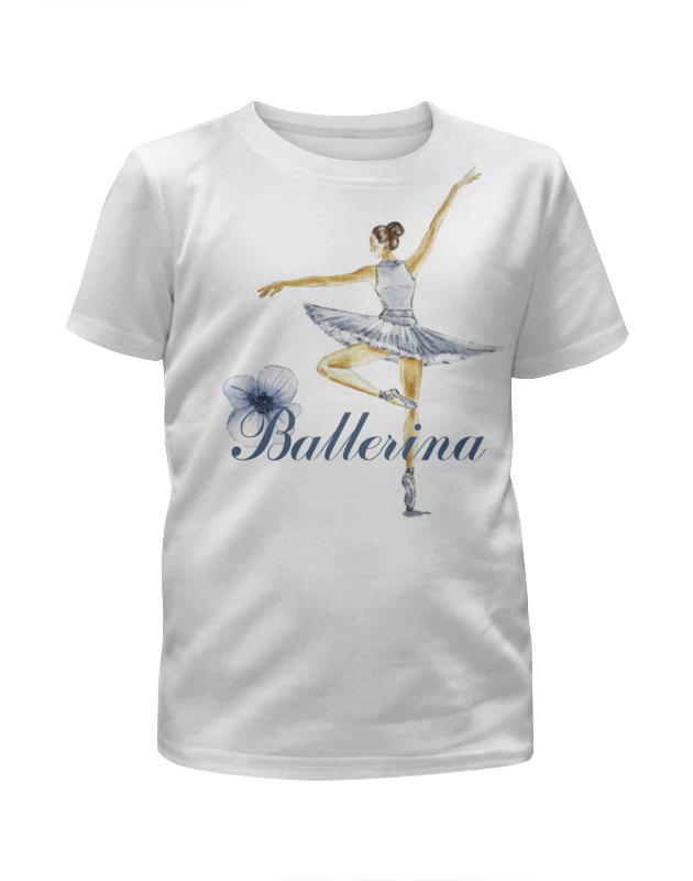 цена Printio Футболка с полной запечаткой для девочек Балерина