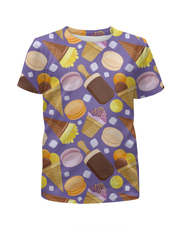 printio футболка с полной запечаткой для девочек лед и пламя Printio Футболка с полной запечаткой для девочек Прохладные сладости