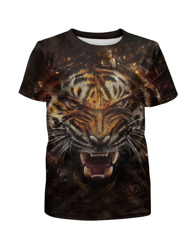 Printio Футболка с полной запечаткой для девочек Ревущий тигр printio футболка с полной запечаткой для мальчиков ревущий тигр