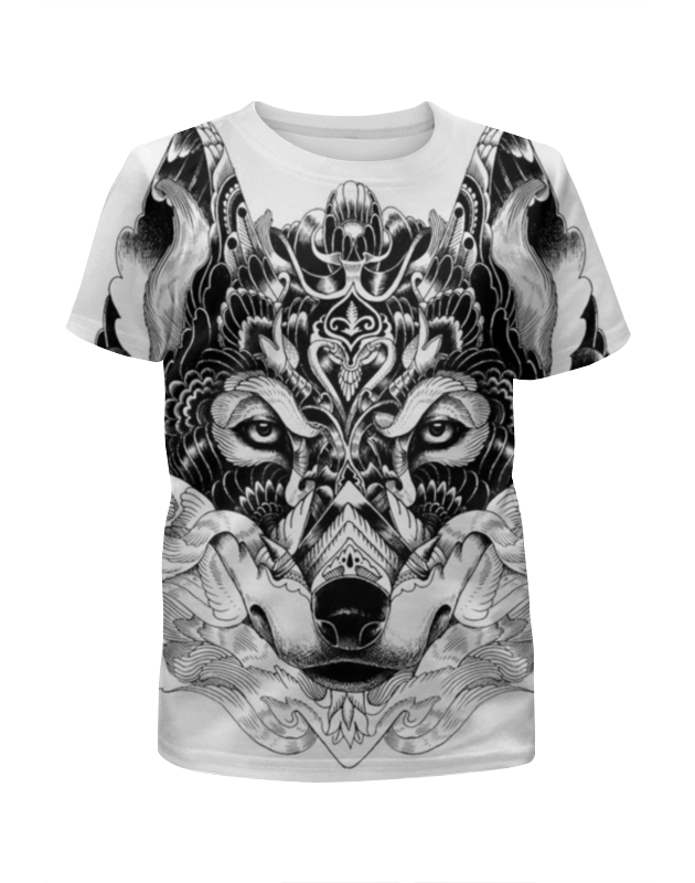 Printio Футболка с полной запечаткой для девочек Волк printio футболка с полной запечаткой для девочек белый волк