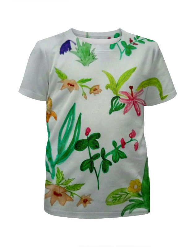 Printio Футболка с полной запечаткой для девочек Ботаника printio футболка с полной запечаткой женская футболка ботаника