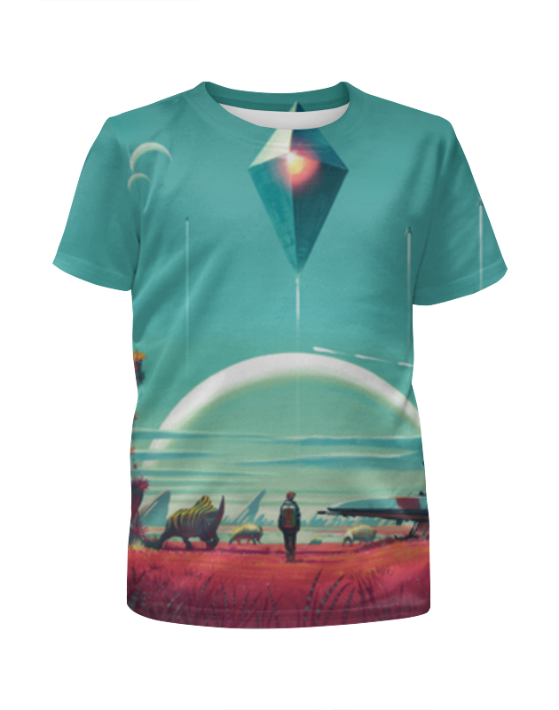 Printio Футболка с полной запечаткой для девочек No man's sky