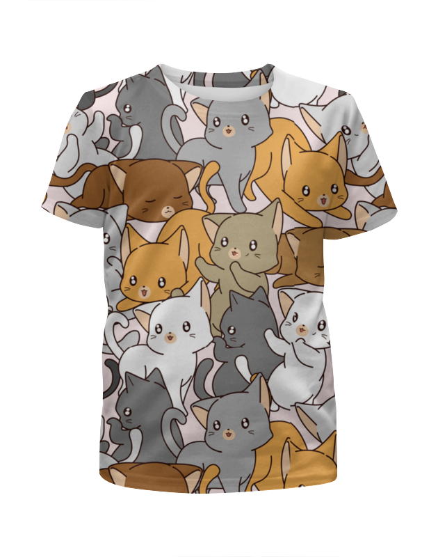 printio футболка с полной запечаткой для девочек кошки фэнтези Printio Футболка с полной запечаткой для девочек Кошки фэнтези