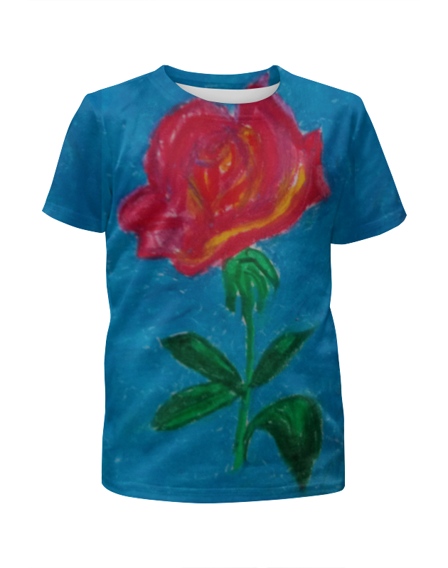 Printio Футболка с полной запечаткой для девочек Алая роза printio футболка с полной запечаткой для девочек роза звезда