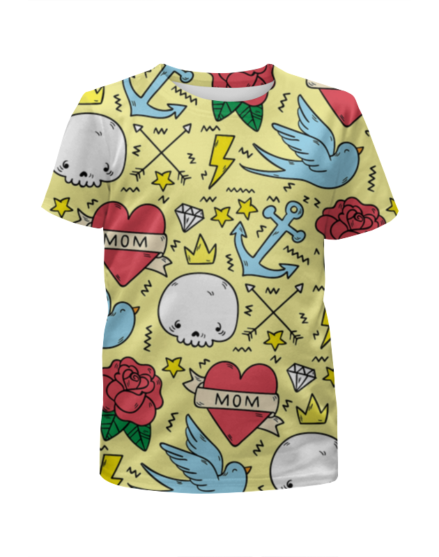 Printio Футболка с полной запечаткой для девочек Морская тема printio футболка с полной запечаткой для девочек морская вода