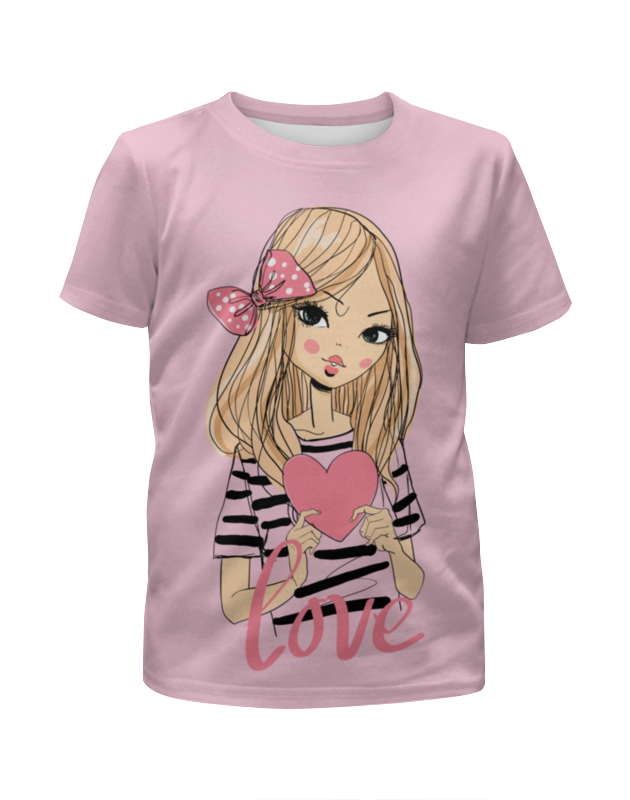 Printio Футболка с полной запечаткой для девочек Девочка printio футболка с полной запечаткой для девочек девочка с персиками