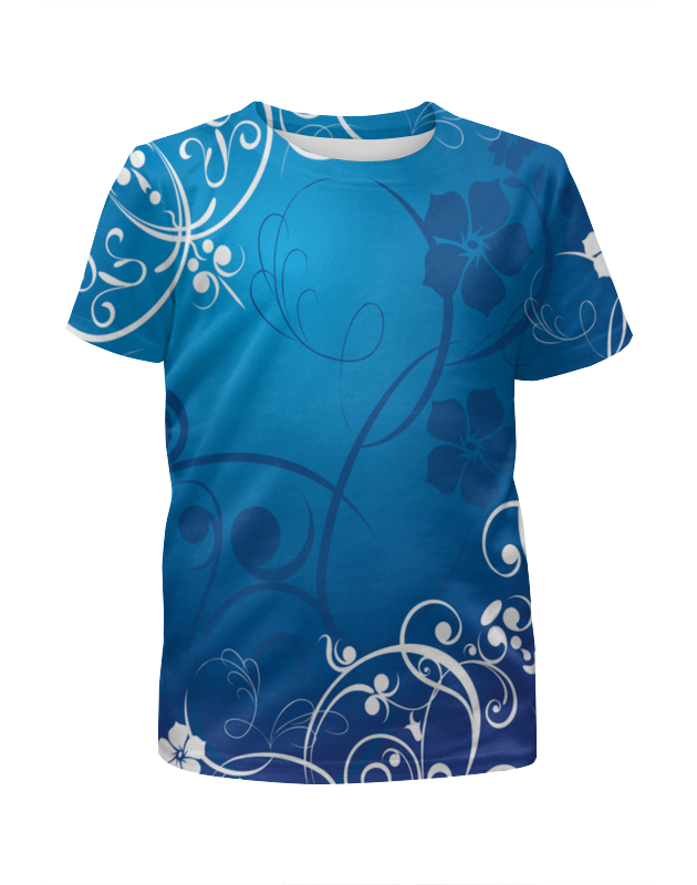 Printio Футболка с полной запечаткой для девочек Узор цветов printio футболка с полной запечаткой для девочек узор цветов