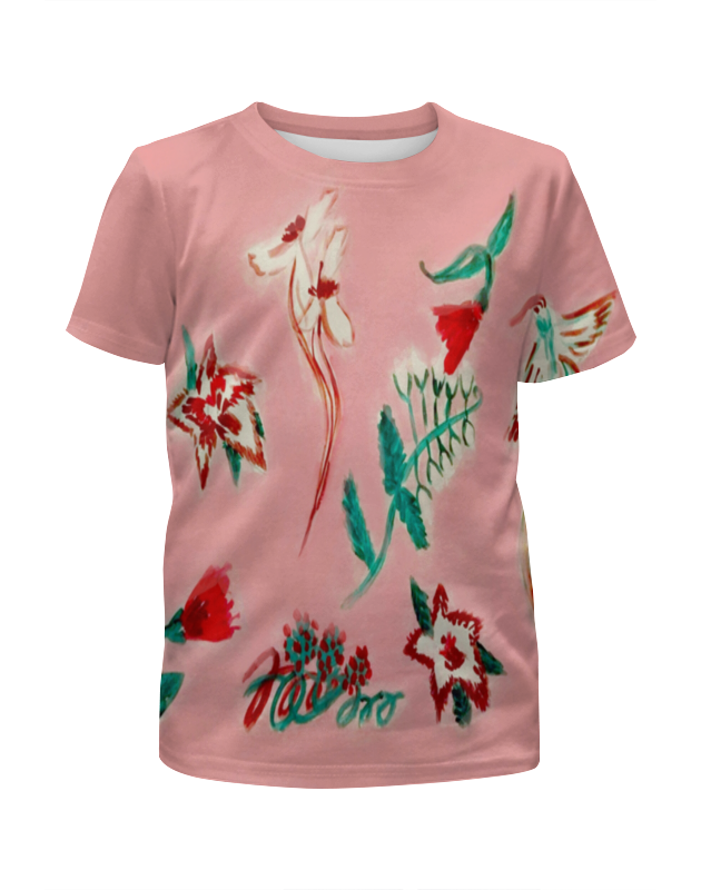 Printio Футболка с полной запечаткой для девочек Цветочная сказка printio футболка с полной запечаткой для девочек птички в облачках