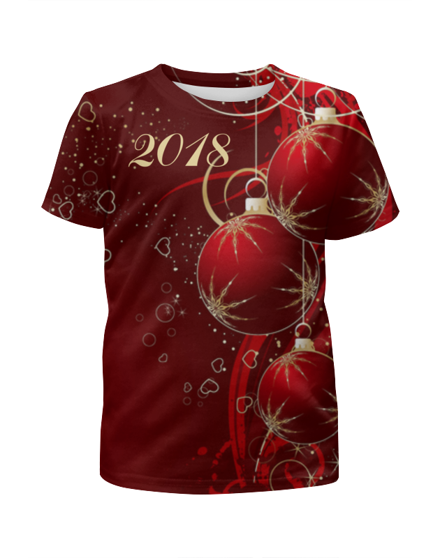 Printio Футболка с полной запечаткой для девочек 2018. новый год printio футболка с полной запечаткой для девочек новогодний лес