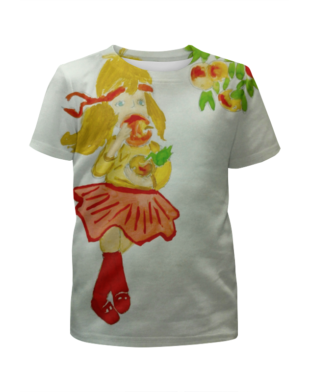 Printio Футболка с полной запечаткой для девочек Яблочко printio футболка с полной запечаткой для девочек лис ест суши