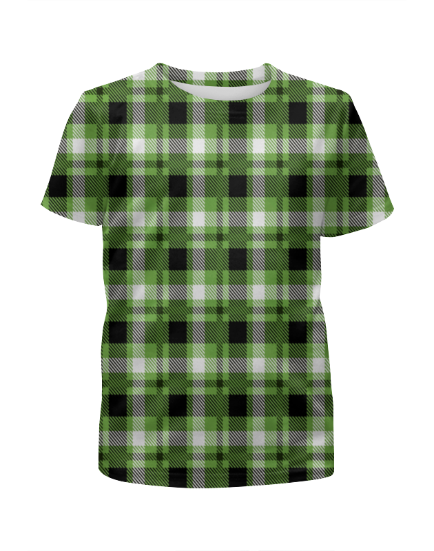 Printio Футболка с полной запечаткой для девочек Зеленая клетка printio футболка с полной запечаткой для девочек клетка
