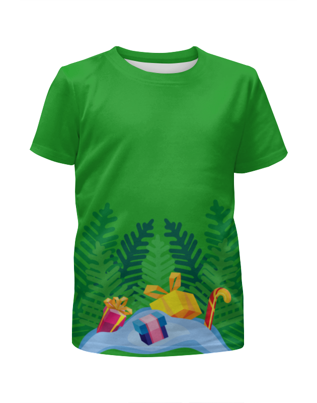 Printio Футболка с полной запечаткой для девочек Новогодний лес printio футболка с полной запечаткой для девочек лиса в лесу