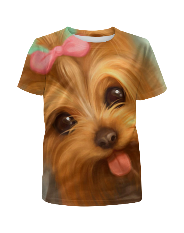 Printio Футболка с полной запечаткой для девочек Собака-друг. printio футболка с полной запечаткой для девочек для тебя