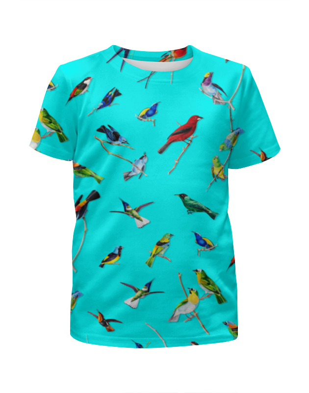 Printio Футболка с полной запечаткой для девочек Птички printio футболка с полной запечаткой для девочек птички