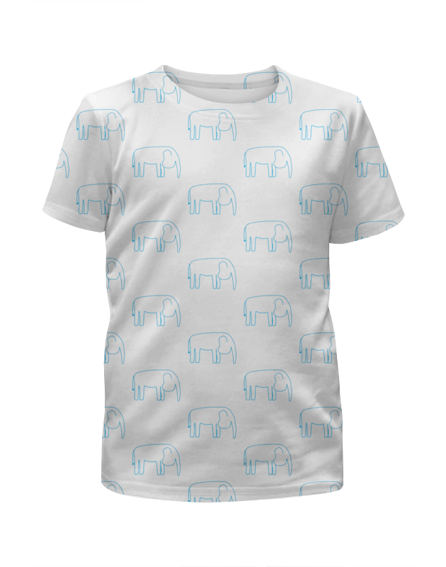 Printio Футболка с полной запечаткой для девочек Синий слон printio футболка с полной запечаткой для девочек черный слон