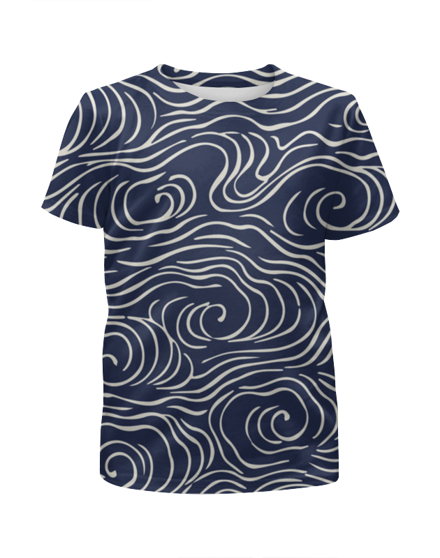 Printio Футболка с полной запечаткой для девочек Волны printio футболка с полной запечаткой для девочек кит и волны