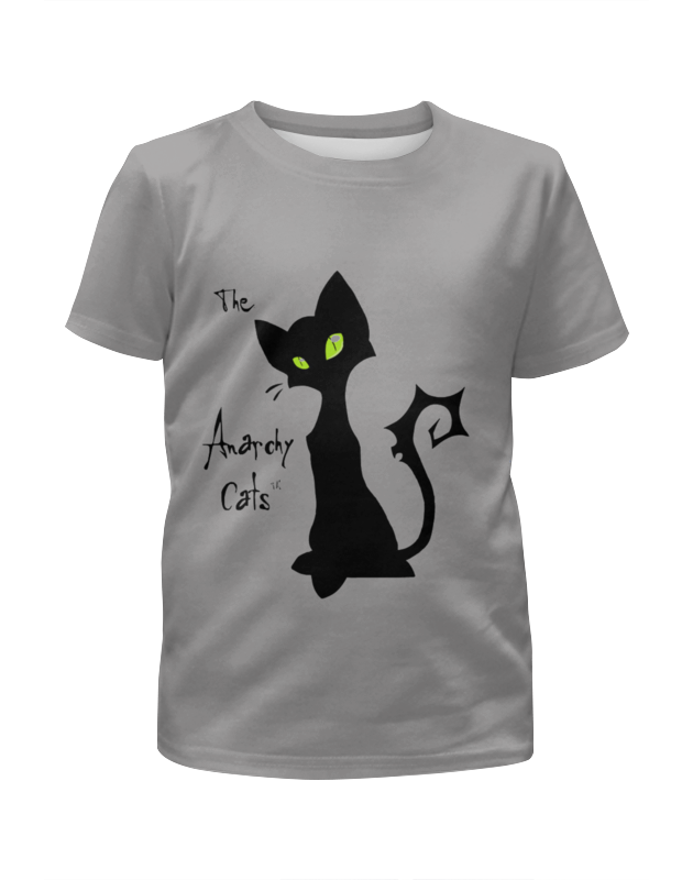 Printio Футболка с полной запечаткой для девочек Кот-анархист printio футболка с полной запечаткой для девочек улыбка кота