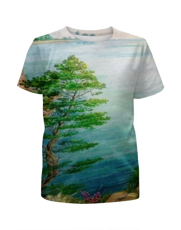 Printio Футболка с полной запечаткой для девочек Песчаный берег мужская футболка река и солнце l синий