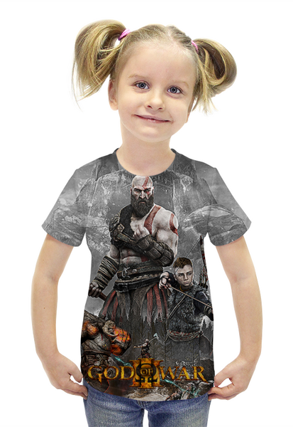 Заказать детскую футболку в Москве. Футболка с полной запечаткой для девочек GOD OF WAR от robus - готовые дизайны и нанесение принтов.