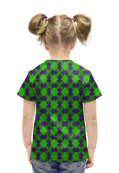 Заказать детскую футболку в Москве. Футболка с полной запечаткой для девочек Зеленая графика от THE_NISE  - готовые дизайны и нанесение принтов.