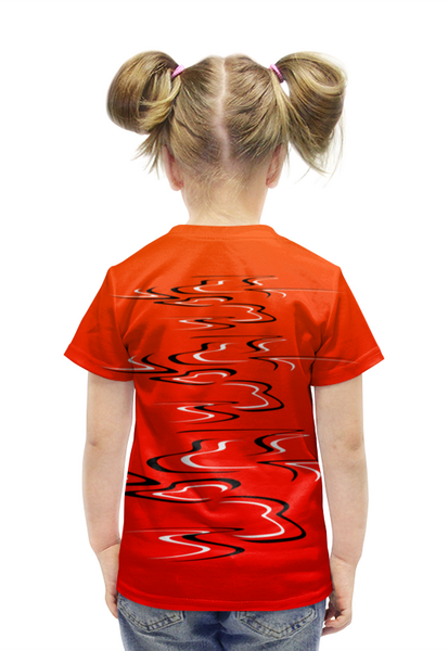 Заказать детскую футболку в Москве. Футболка с полной запечаткой для девочек ВСЕ НАЧИНАЕТСЯ НА ЗАКАТЕ от ELENA ZHARINOVA - готовые дизайны и нанесение принтов.