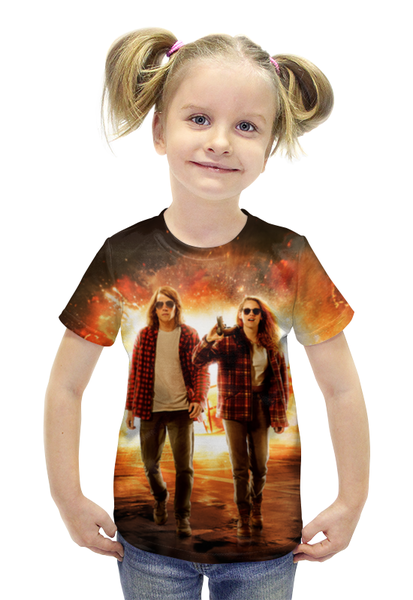 Заказать детскую футболку в Москве. Футболка с полной запечаткой для девочек Ультраамериканцы от skynatural - готовые дизайны и нанесение принтов.