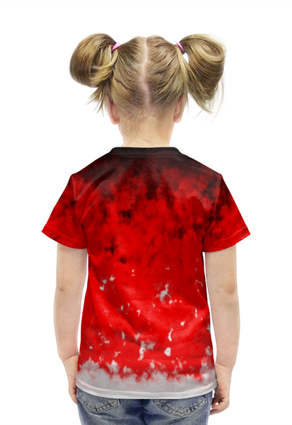 Заказать детскую футболку в Москве. Футболка с полной запечаткой для девочек Russia от ZVER  - готовые дизайны и нанесение принтов.