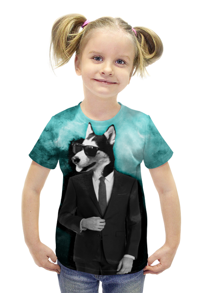 Заказать детскую футболку в Москве. Футболка с полной запечаткой для девочек SWANKY Майк от DesertHawk - готовые дизайны и нанесение принтов.