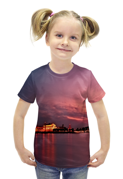 Заказать детскую футболку в Москве. Футболка с полной запечаткой для девочек Санкт-Петербург от THE_NISE  - готовые дизайны и нанесение принтов.